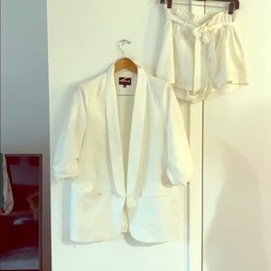 Blazer and high waist shorts set